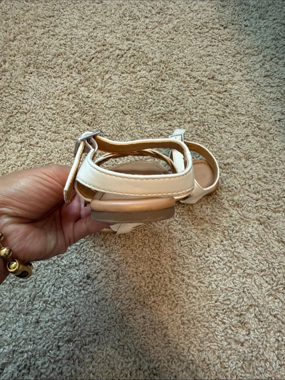 Old Navy Kids Braided Ivory Front Strap Sandals
